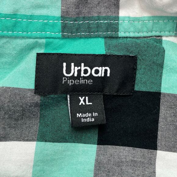 Urban Pipeline Long‎ Sleeve Button Down Plaid Casual Shirt Men's Size XL - Picture 3 of 8